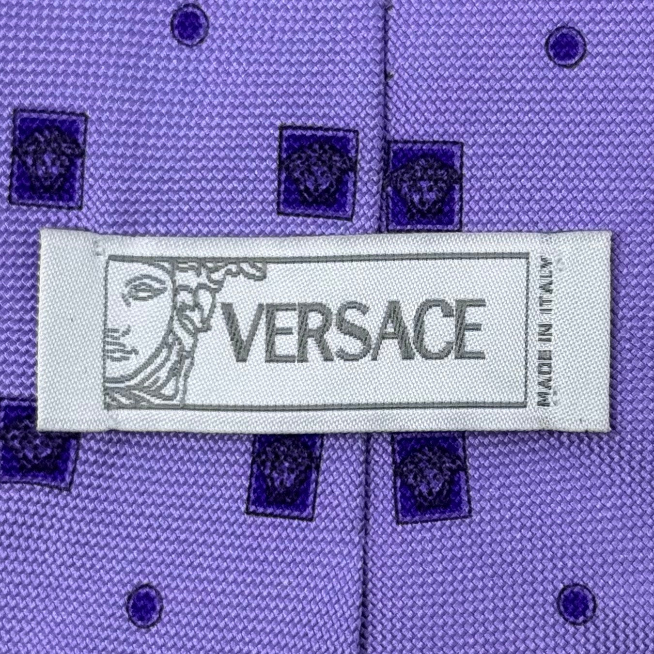Versace Purple Medusa Tie