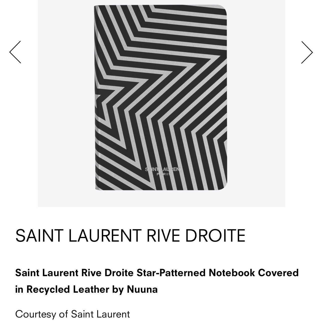 Saint Laurent Star-Patterned Notebook