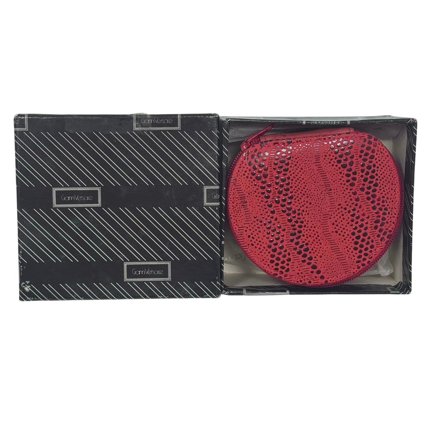 Versace Red Zipper Pouch