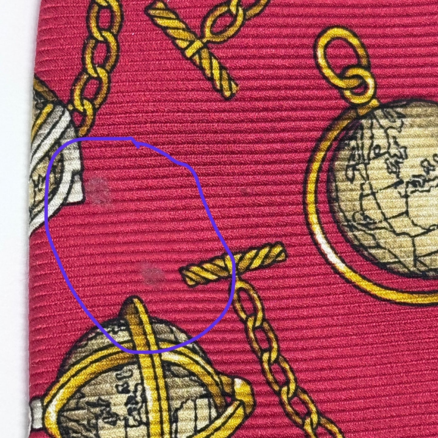 Chanel Globe Pattern Tie