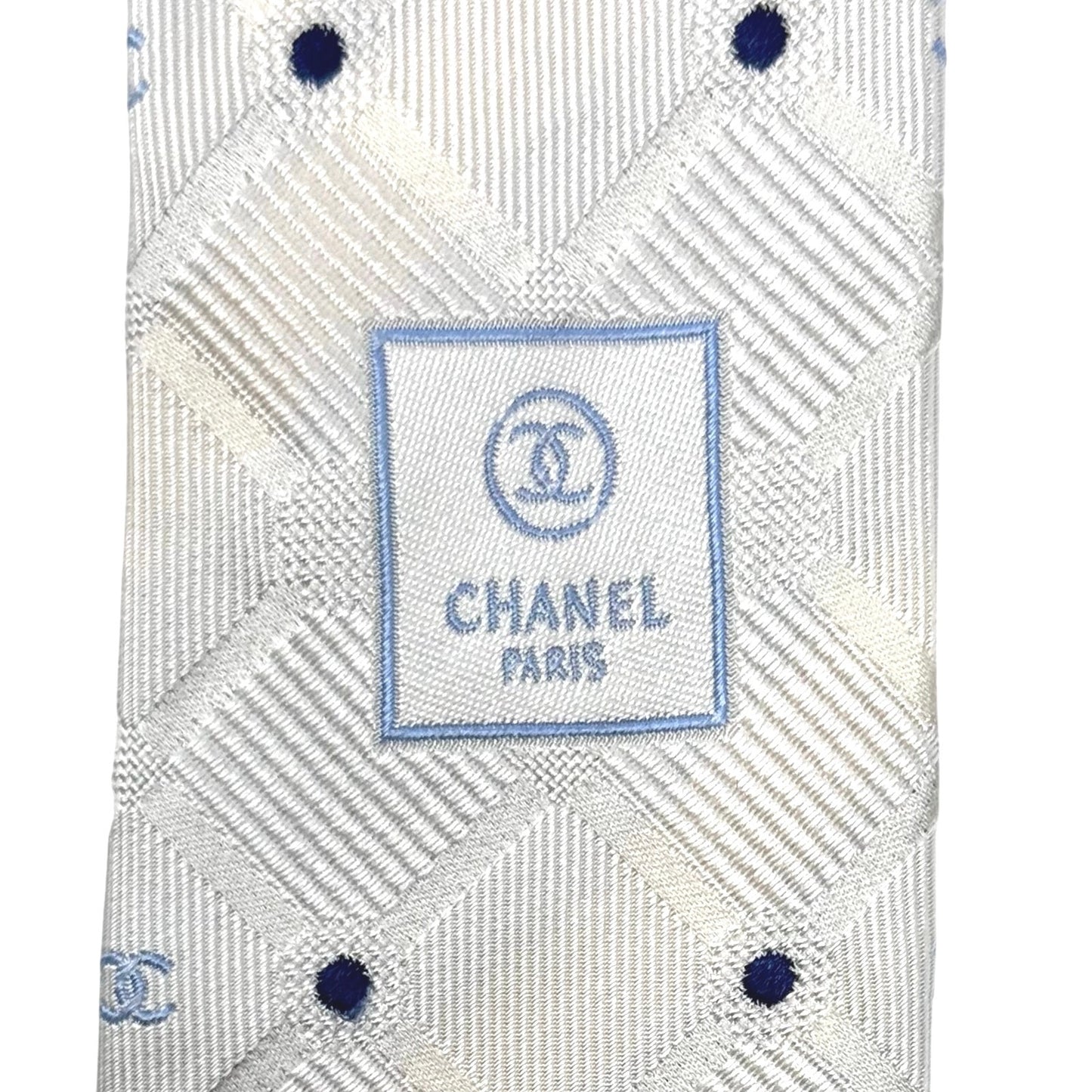 Chanel ‘CC’ Beige Pattern Tie