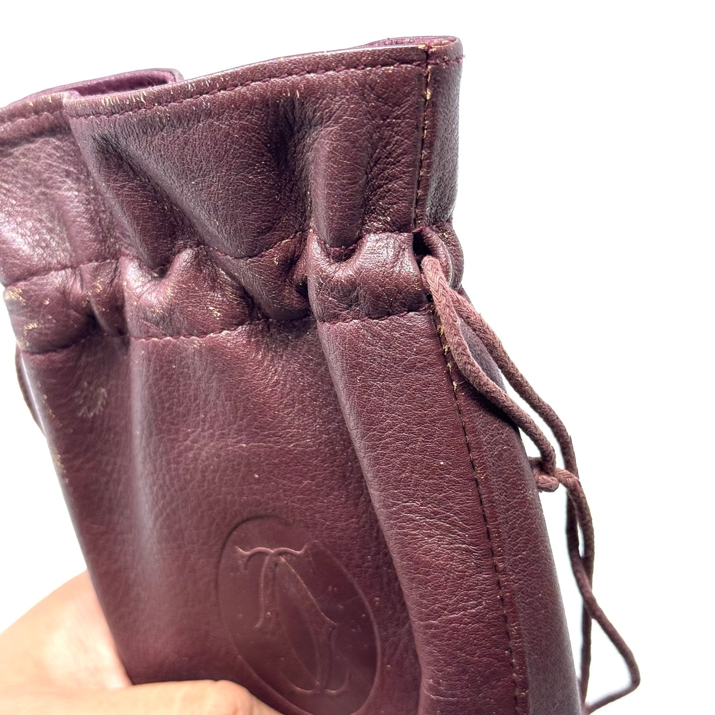 Cartier Dark Red Leather Pouch