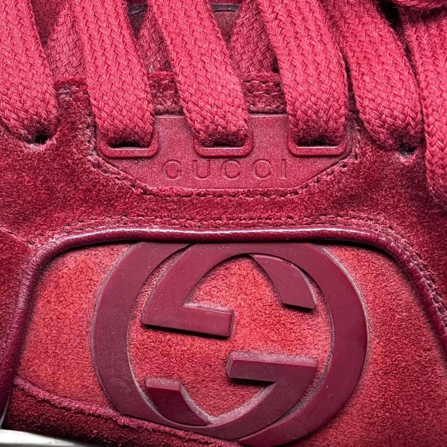 Gucci Red Suede Sneakers