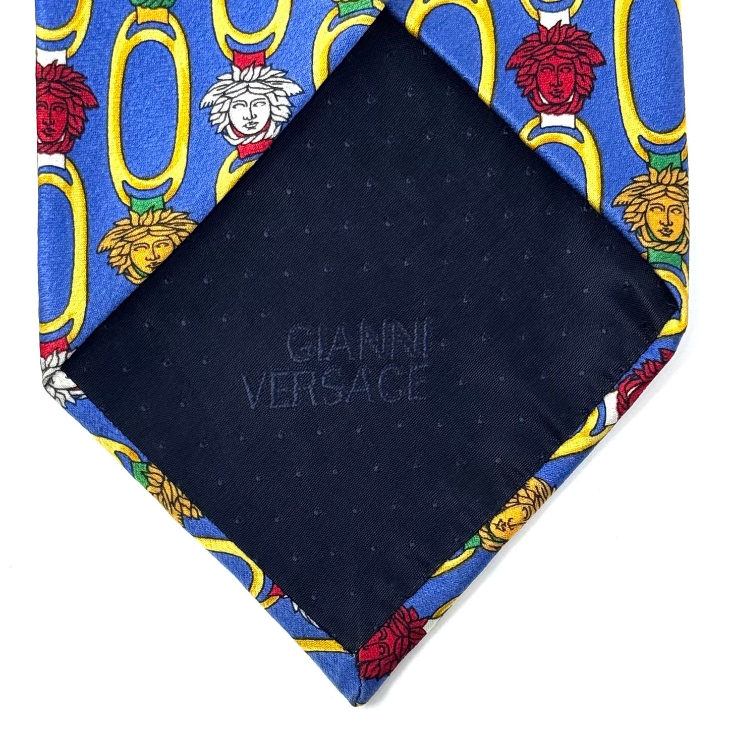 Versace Blue Medusa Tie