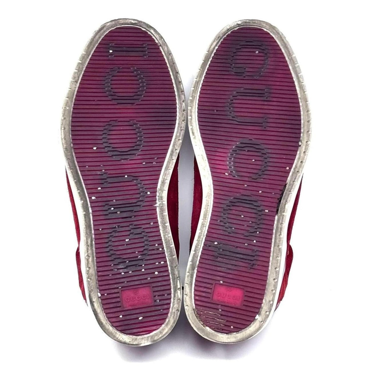 Gucci Red Suede Sneakers