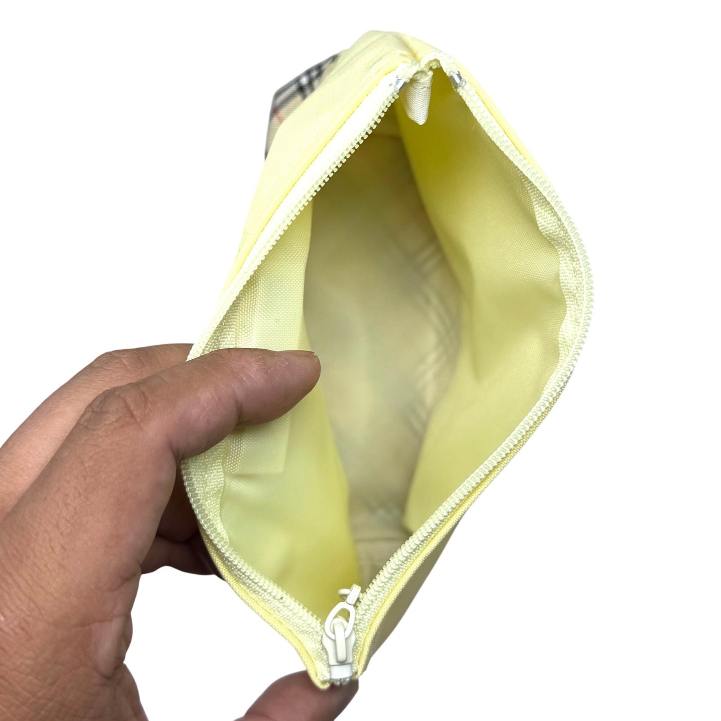 Burberry Yellow Zipper Pouch