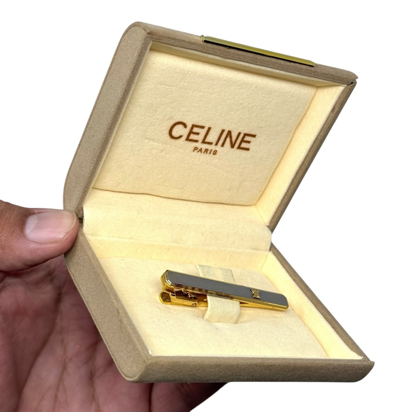 Celine Two-Tone Tie Clip