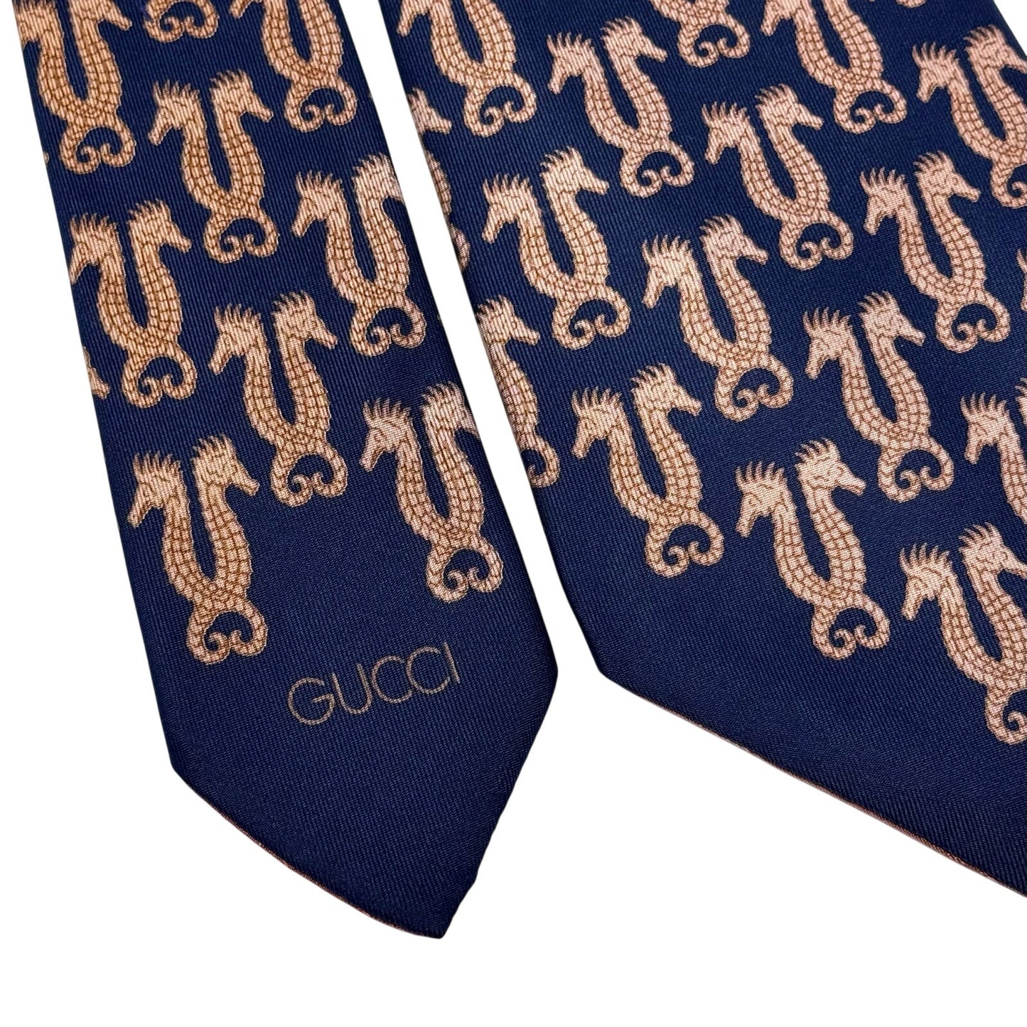 Gucci Seahorse Pattern Tie