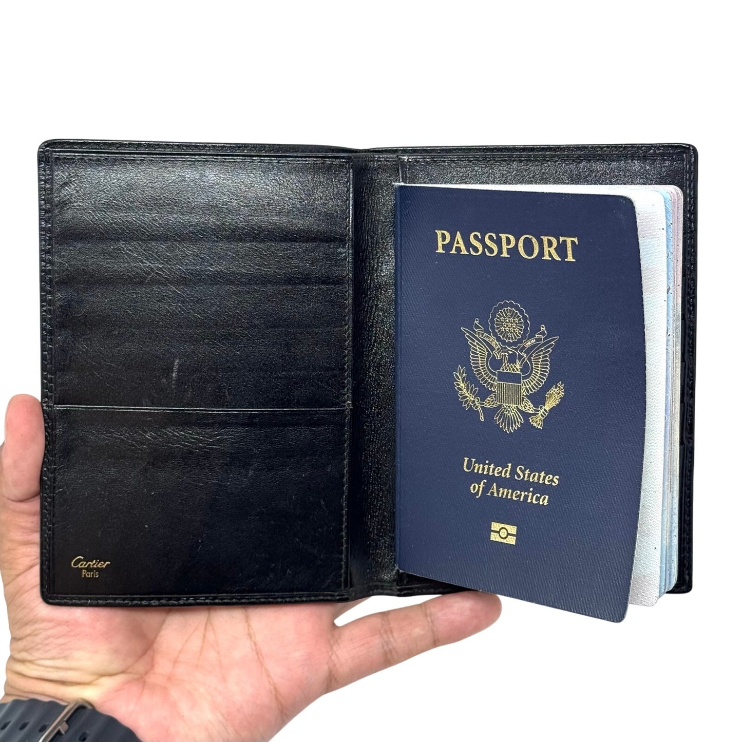 Cartier Black Passport Case