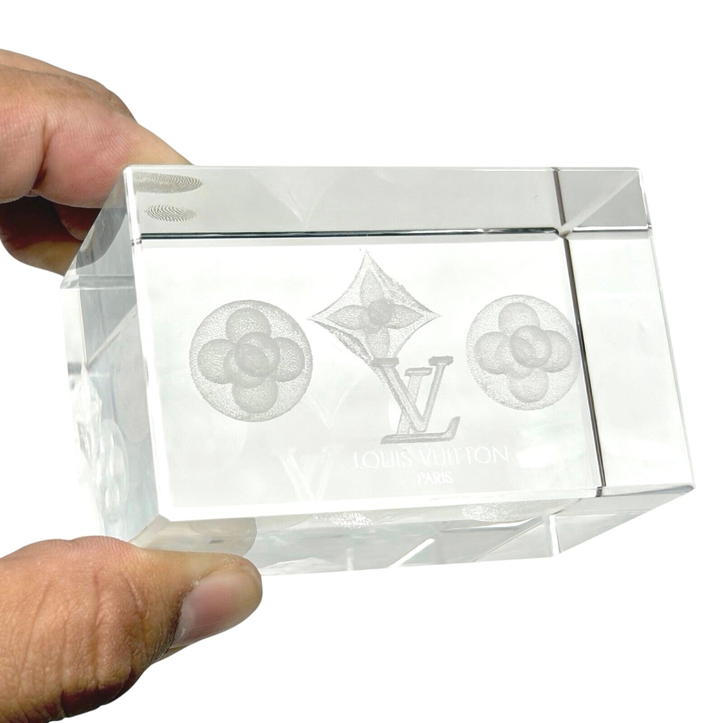 Louis Vuitton Monogram Crystal Paperweight