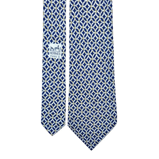 Hermes Buckle Pattern Tie
