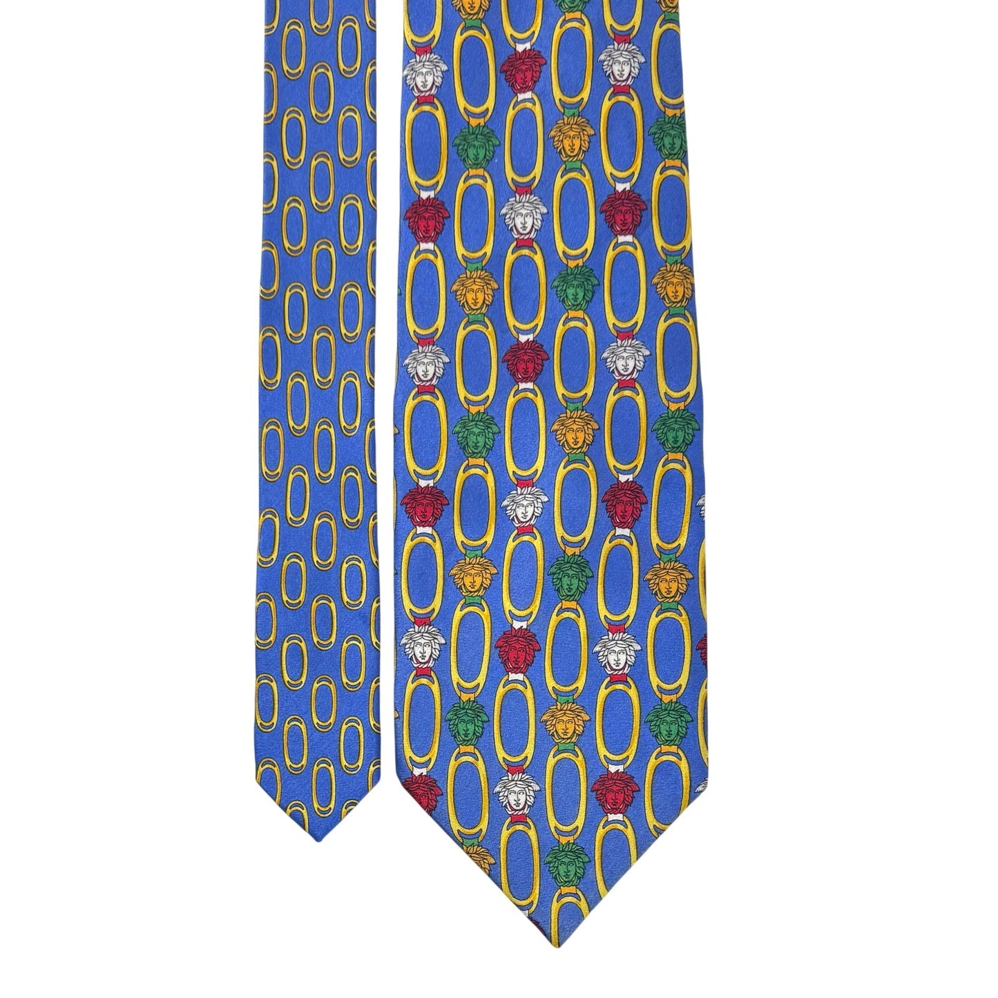 Versace Blue Medusa Tie
