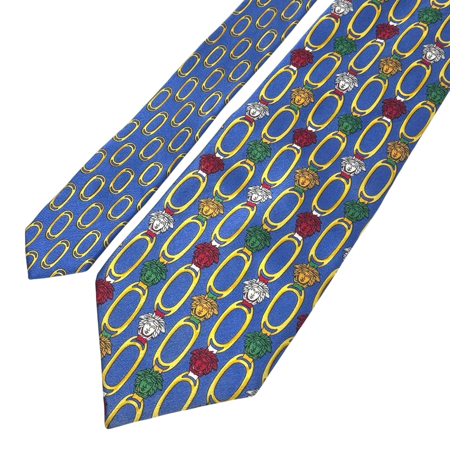 Versace Blue Medusa Tie