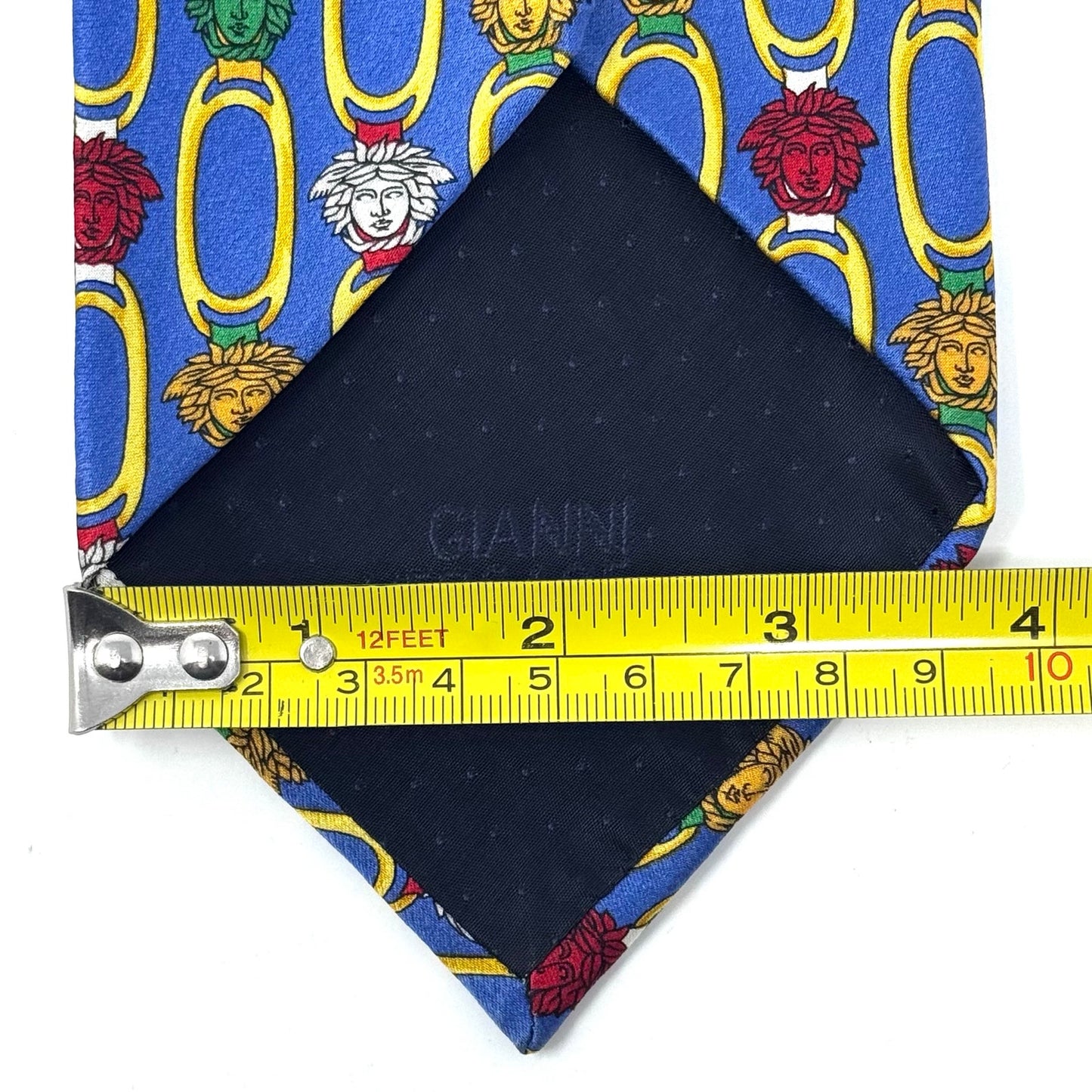Versace Blue Medusa Tie