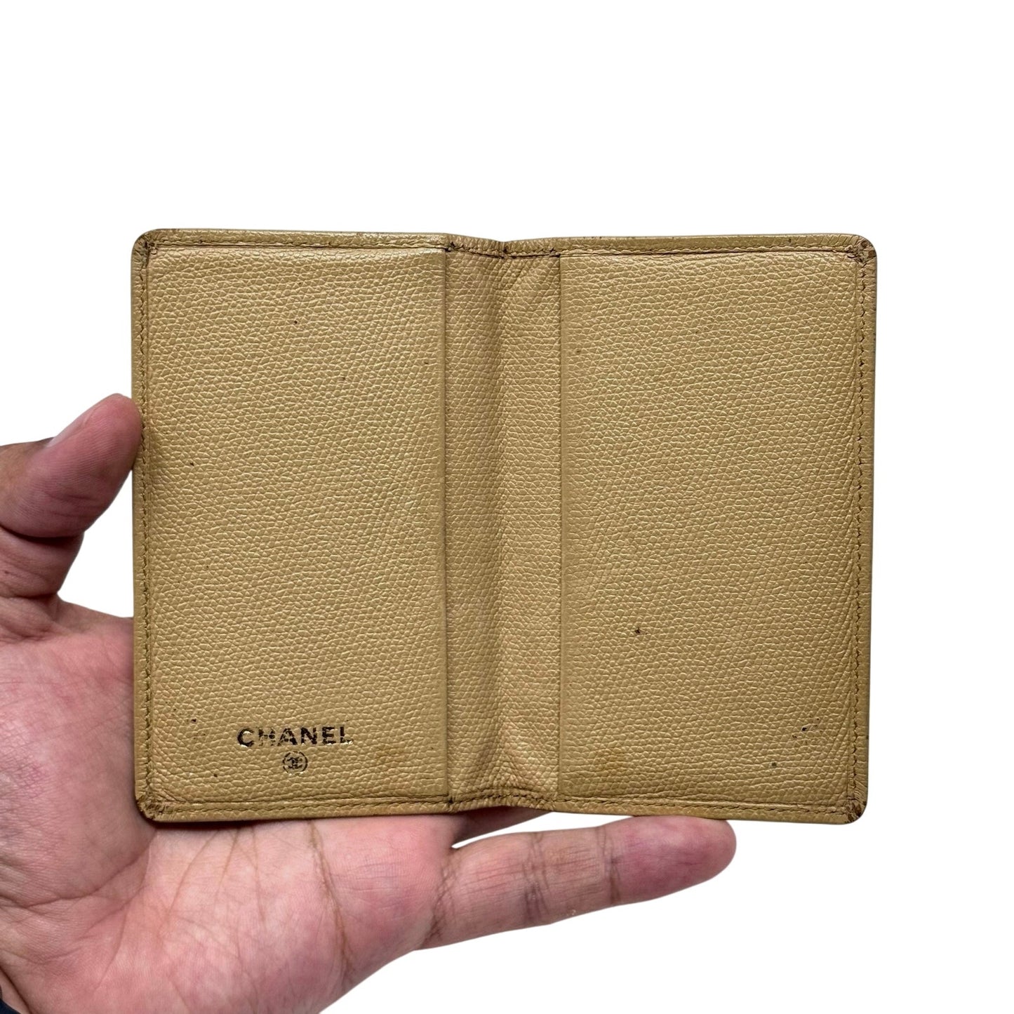Chanel Beige Bifold Wallet