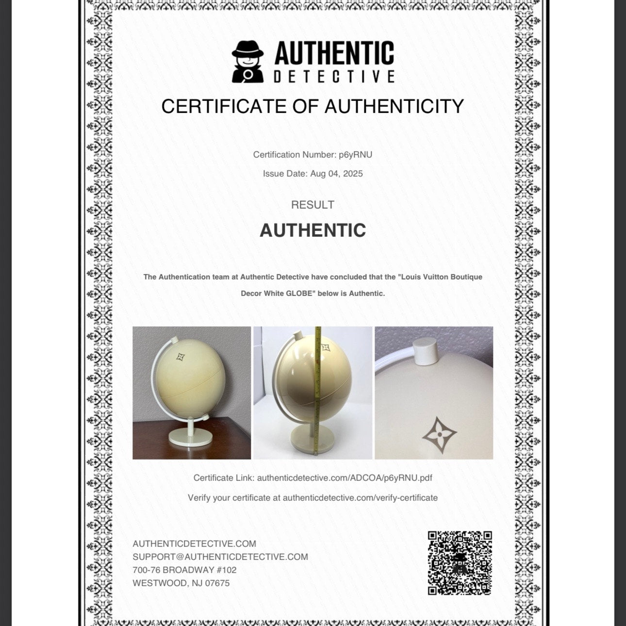 Louis Vuitton Decorative Globe