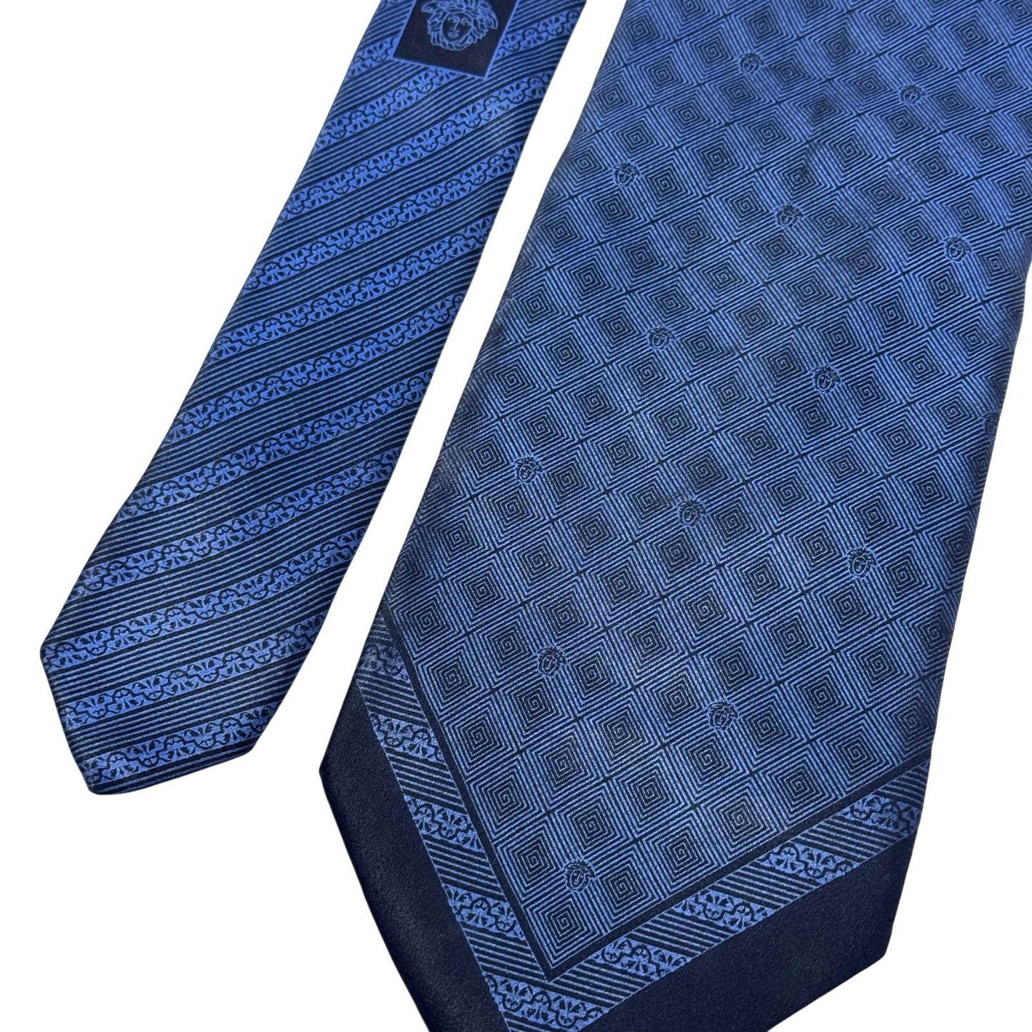 Versace Navy Abstract Pattern Tie