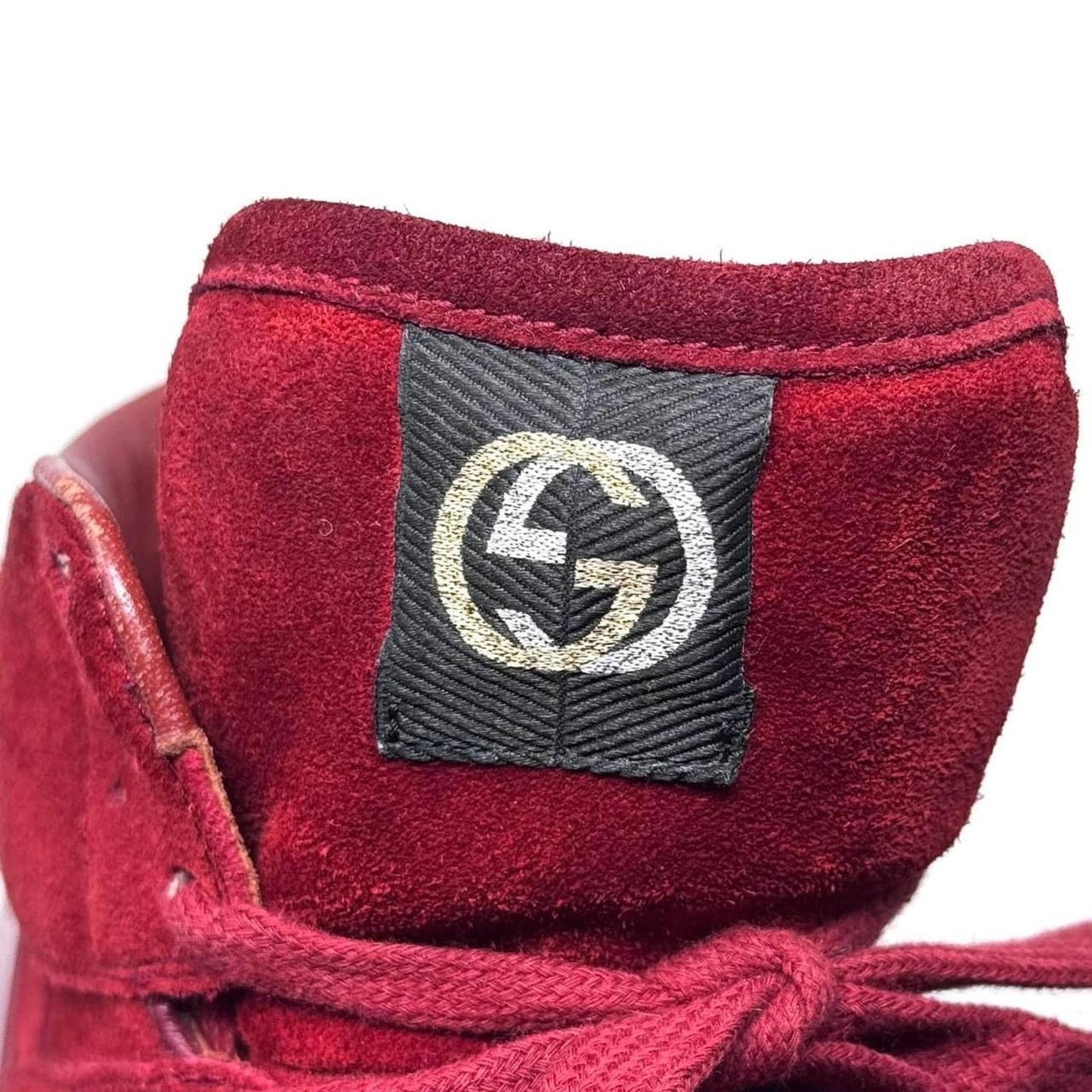 Gucci Red Suede Sneakers