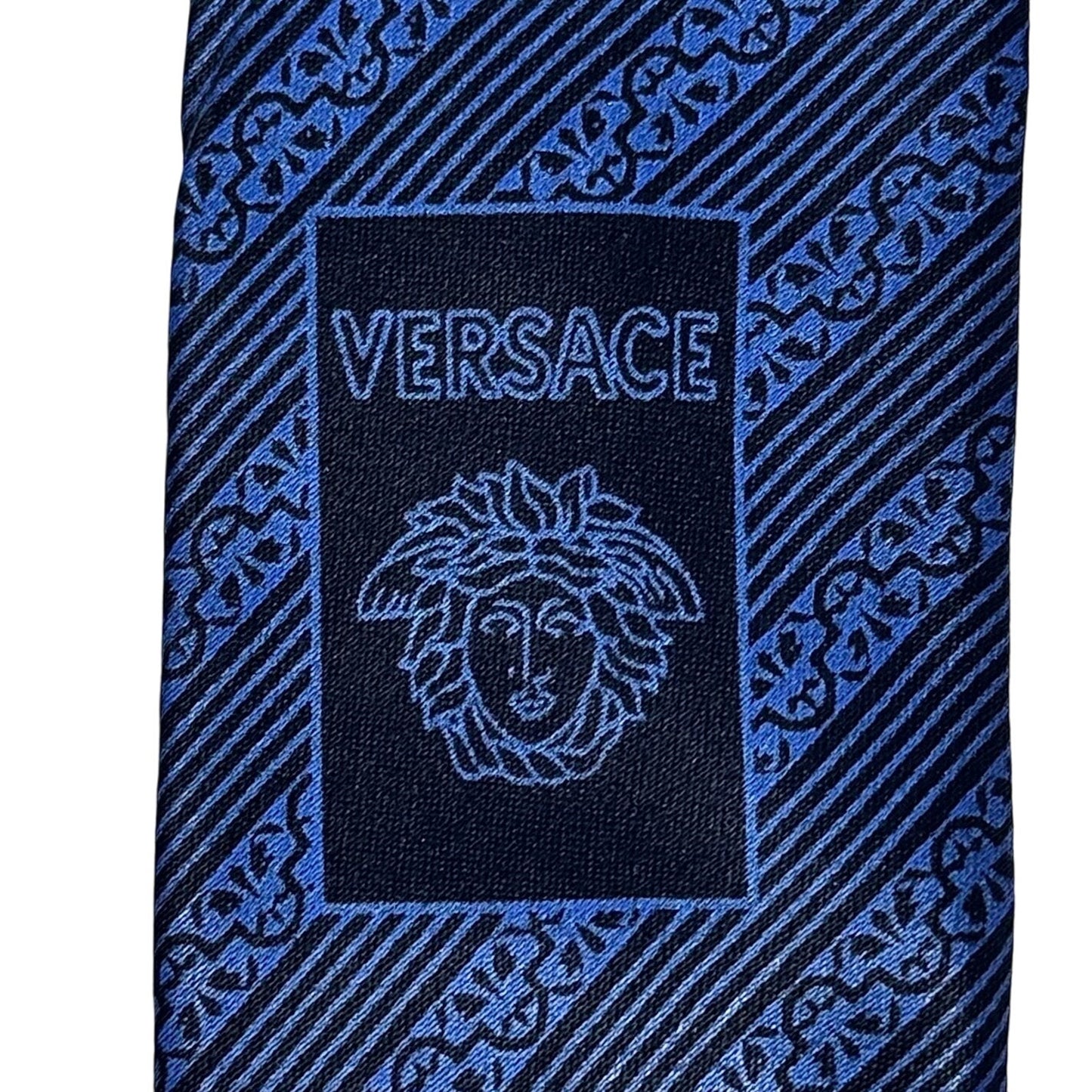 Versace Navy Abstract Pattern Tie