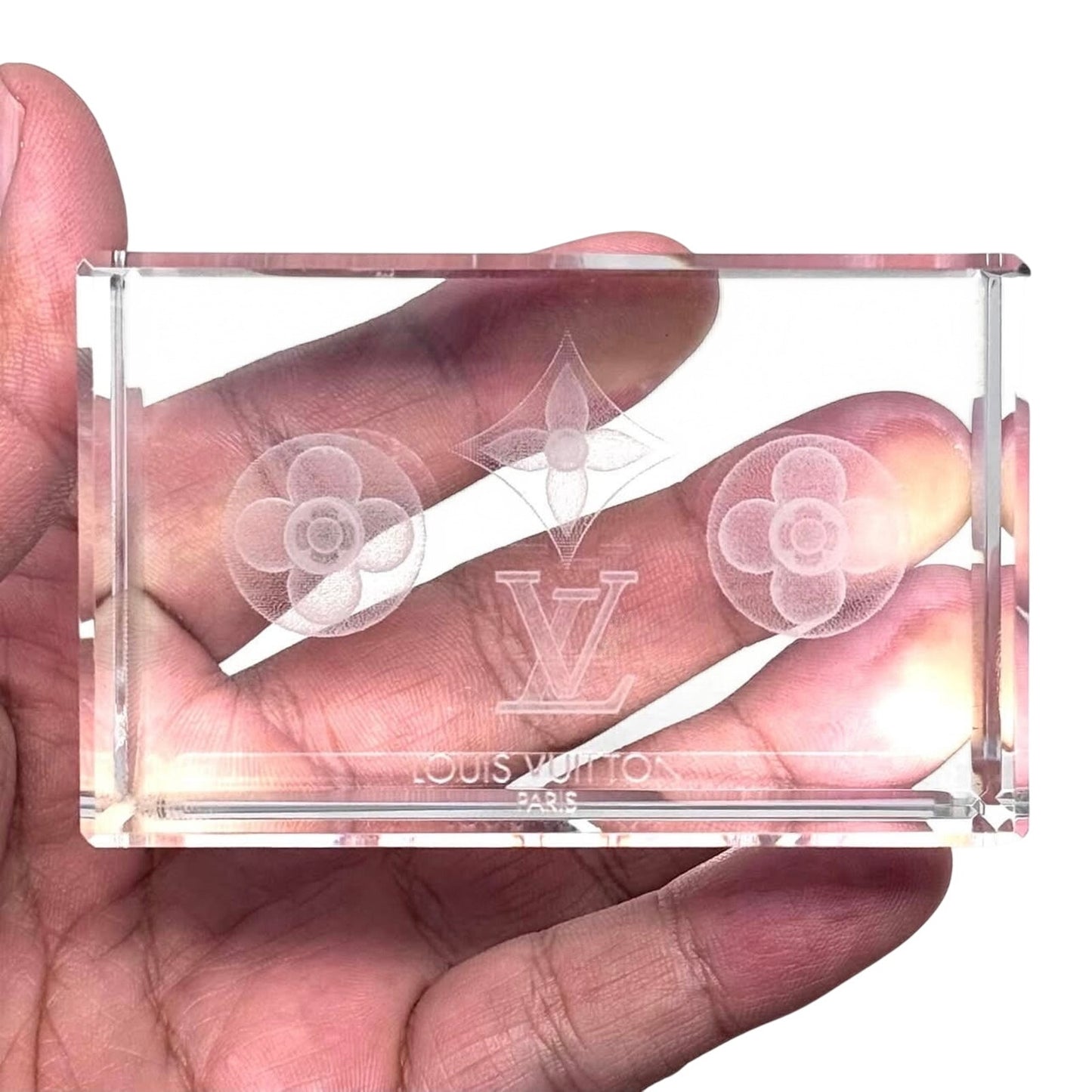 Louis Vuitton Monogram Crystal Paperweight
