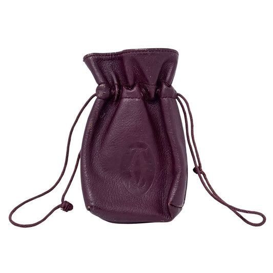 Cartier Dark Red Leather Pouch