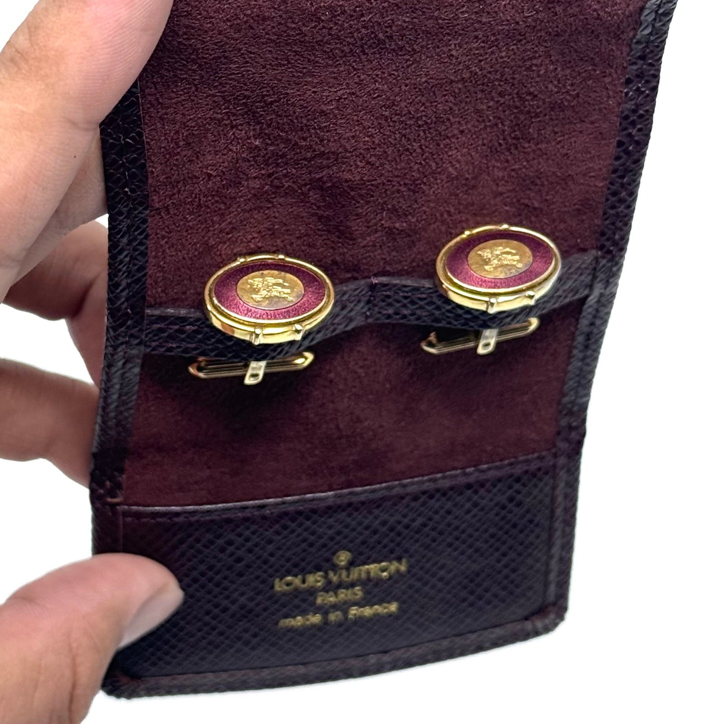 Louis Vuitton Dark Red Cufflink Case