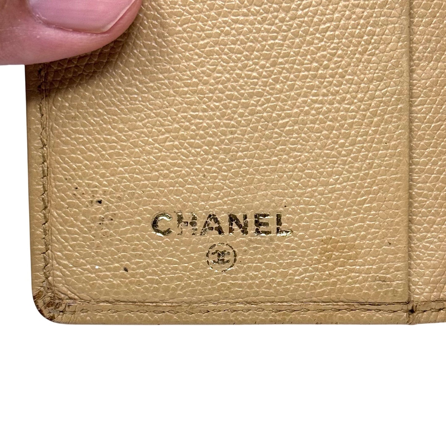 Chanel Beige Bifold Wallet
