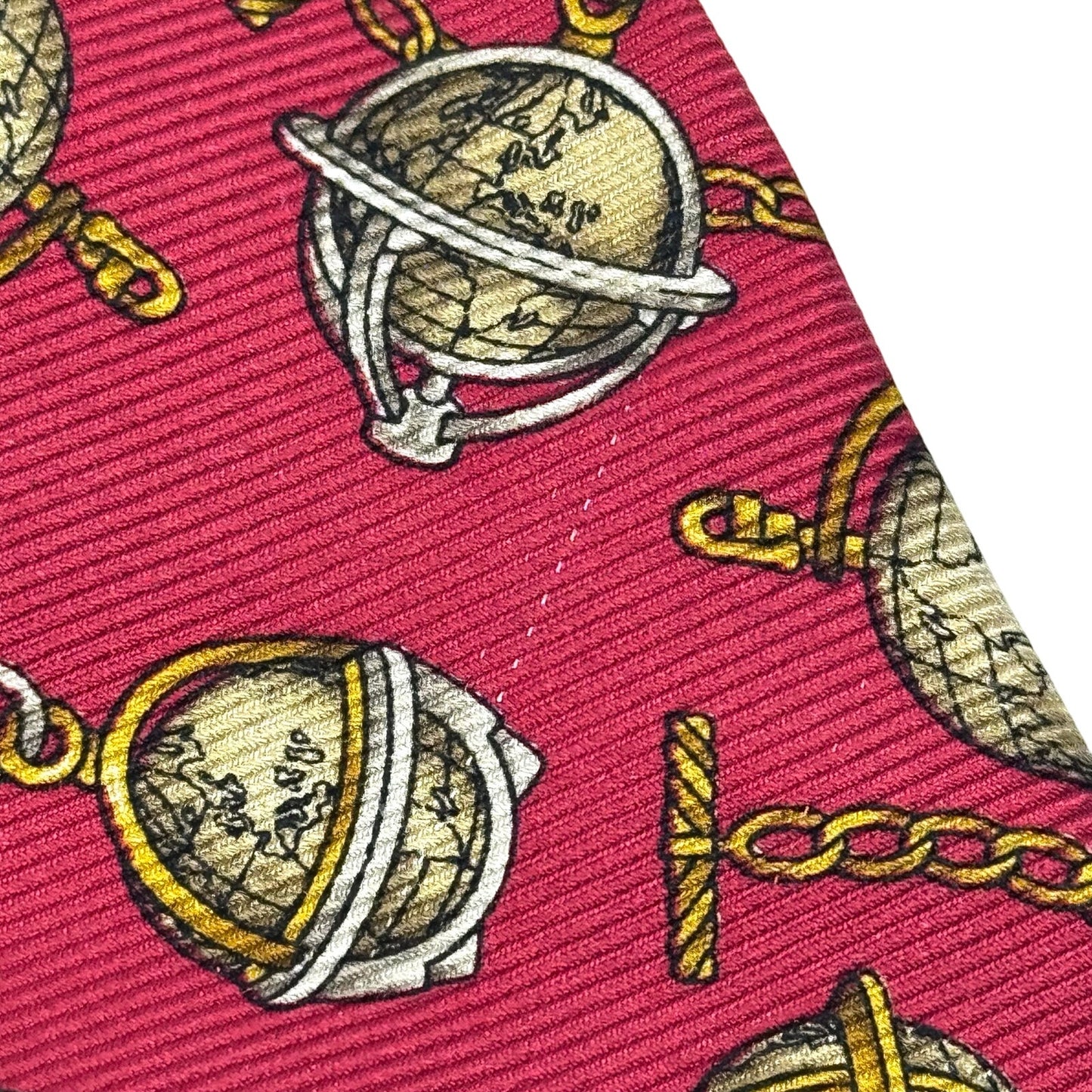 Chanel Globe Pattern Tie