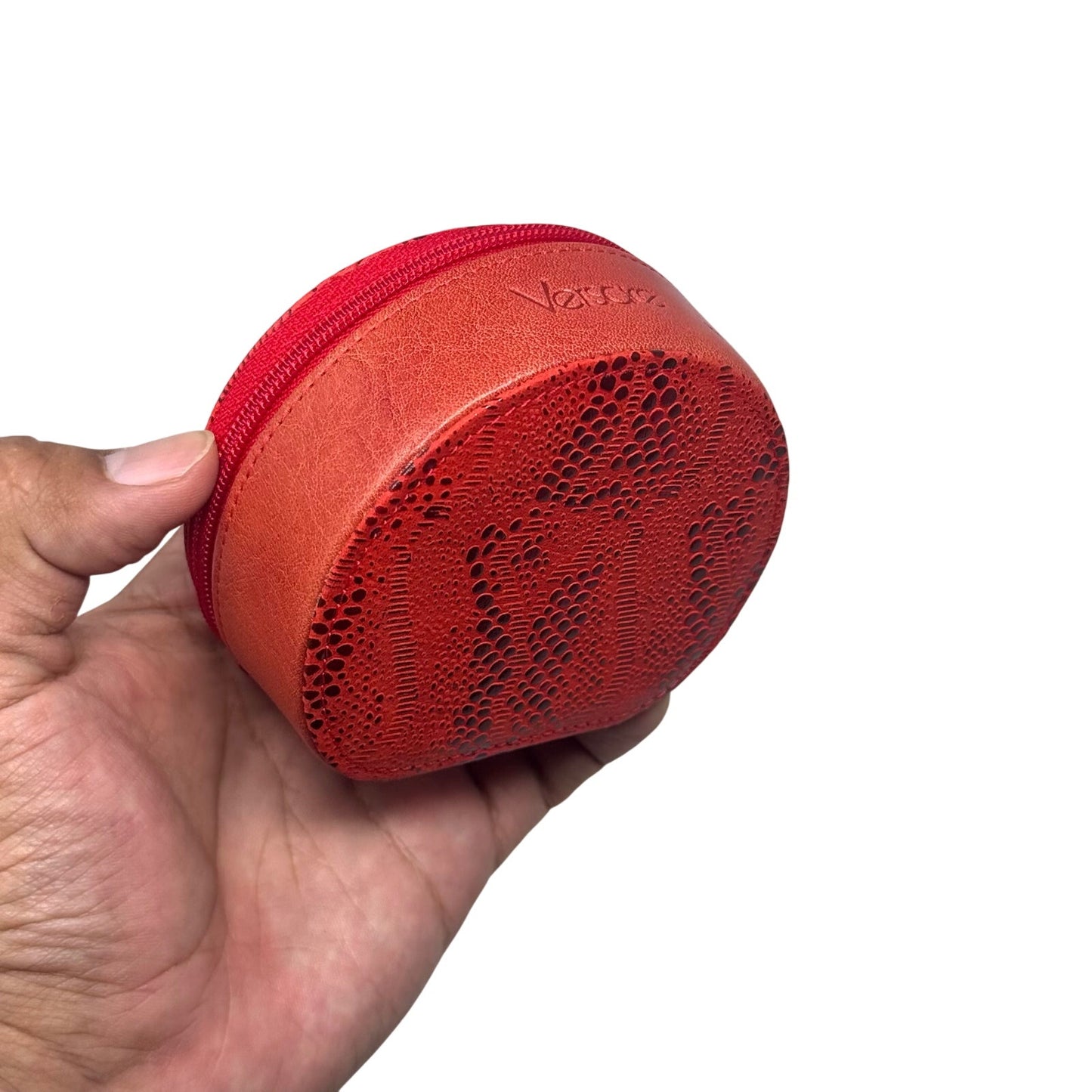 Versace Red Zipper Pouch