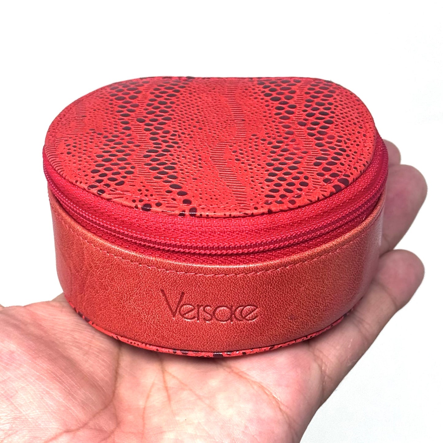 Versace Red Zipper Pouch
