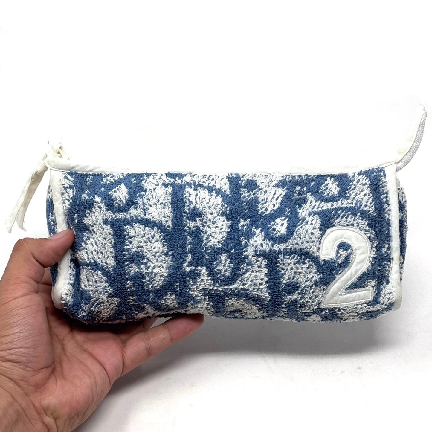 Dior Oblique ‘2’ Terry Cloth Pouch