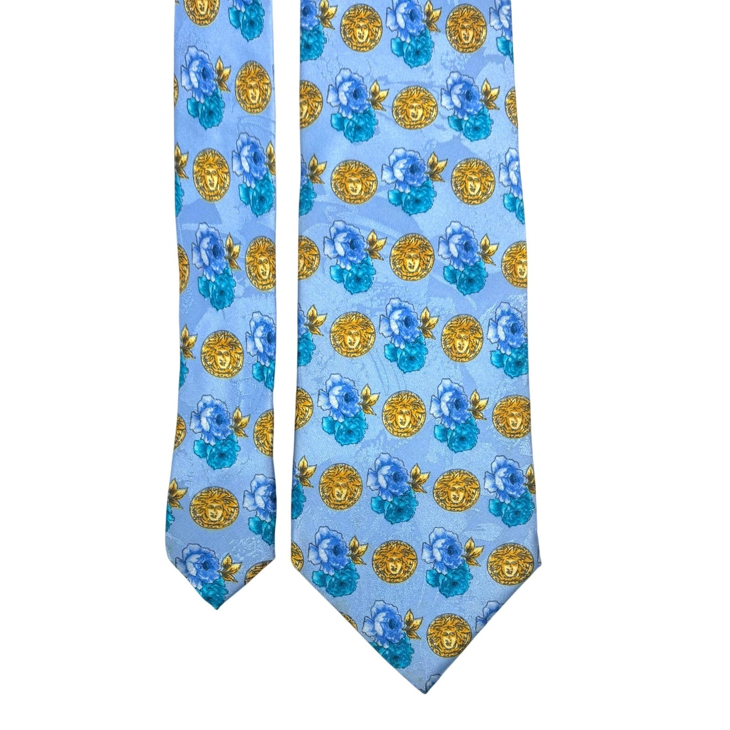 Versace Sky Blue Medusa Tie