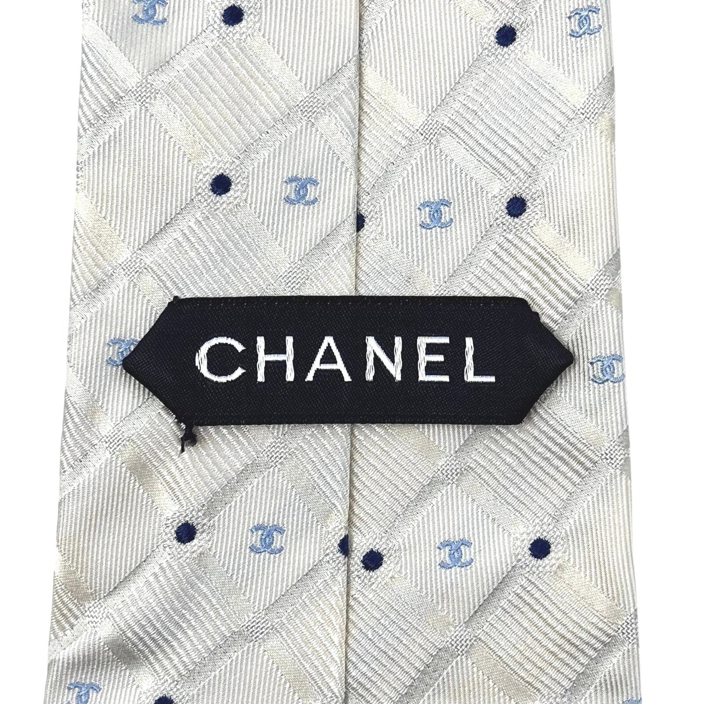 Chanel ‘CC’ Beige Pattern Tie