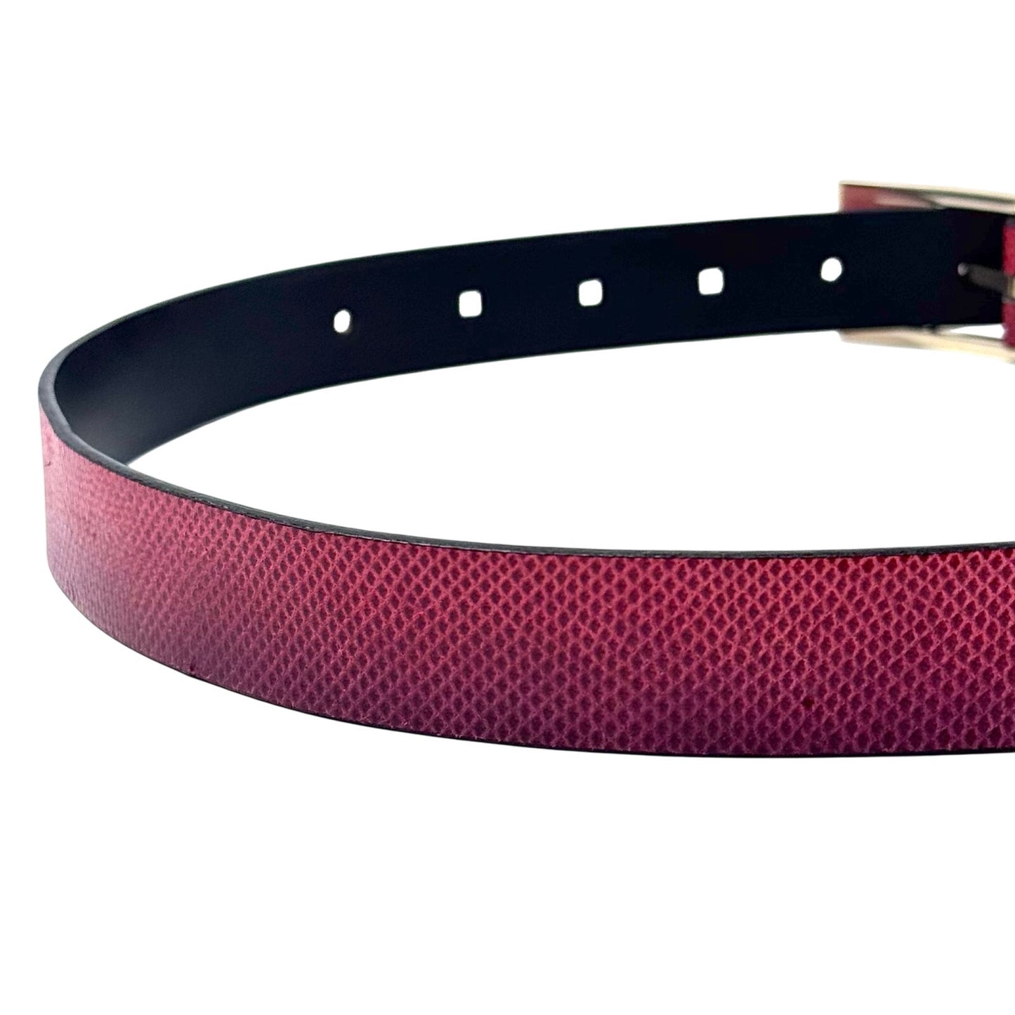 Gucci Red Lizard Skin Belt