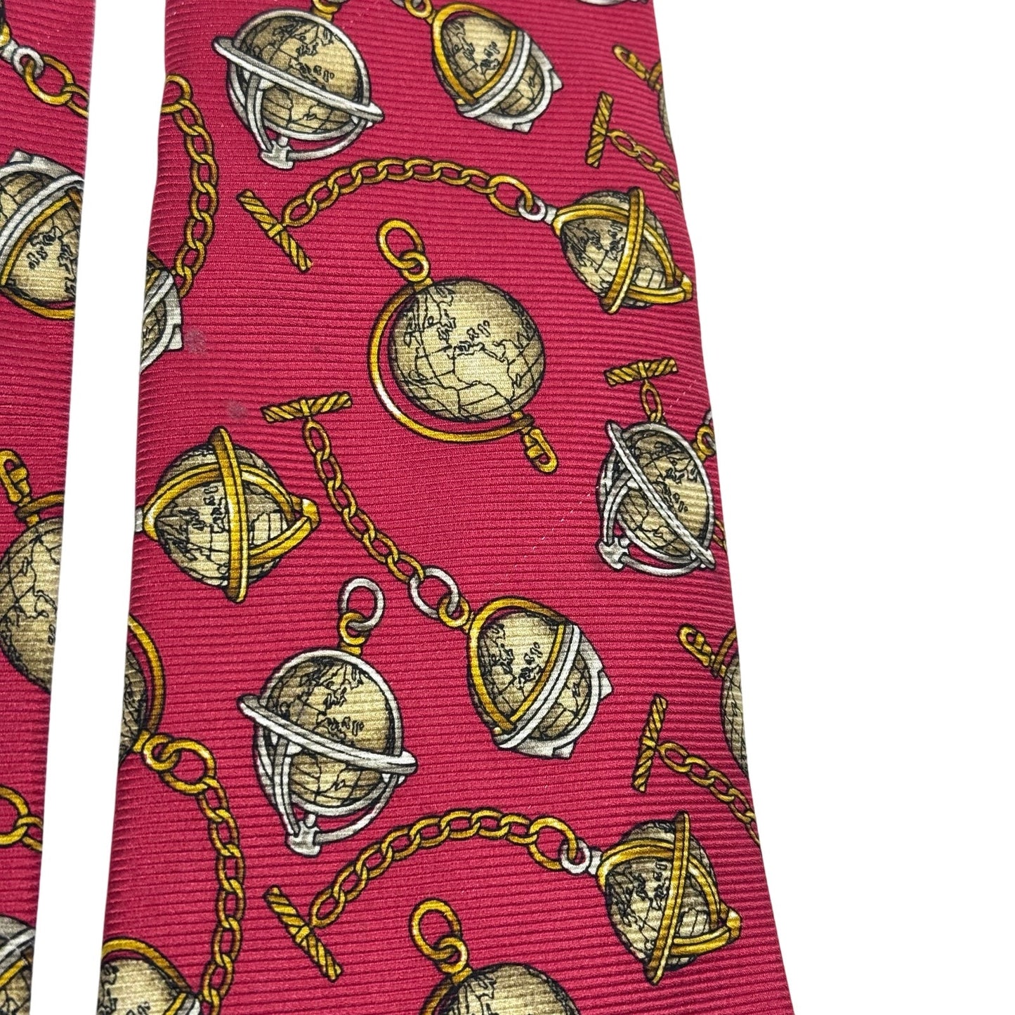 Chanel Globe Pattern Tie